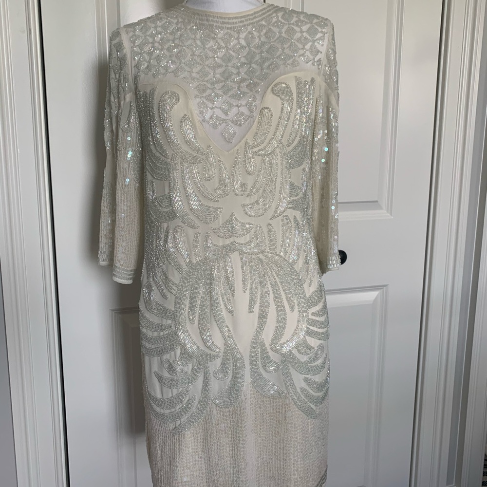 Beaded off white cocktail dress by ASOS